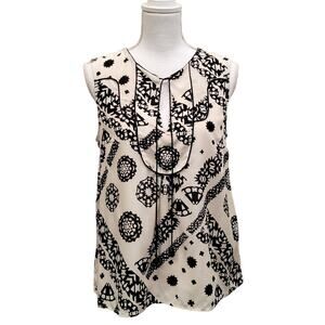 Anthropologie Giuliana Sleeveless Blouse Top 6 Silk